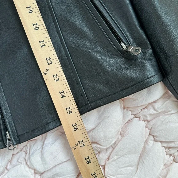 Harley Davidson Women’s L Moto Leather Jacket Heavy Genuine Leather - Picture 10 of 10